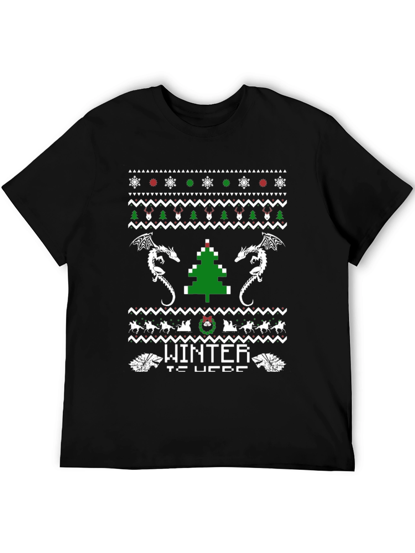 Winter Is Here Christmas Dragon T-Shirt