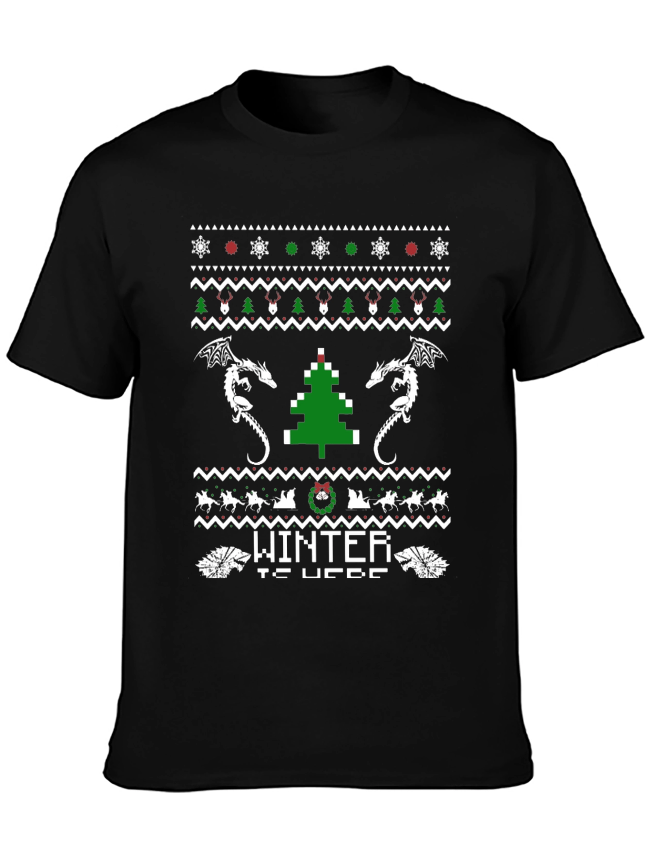 Winter Is Here Christmas Dragon T-Shirt