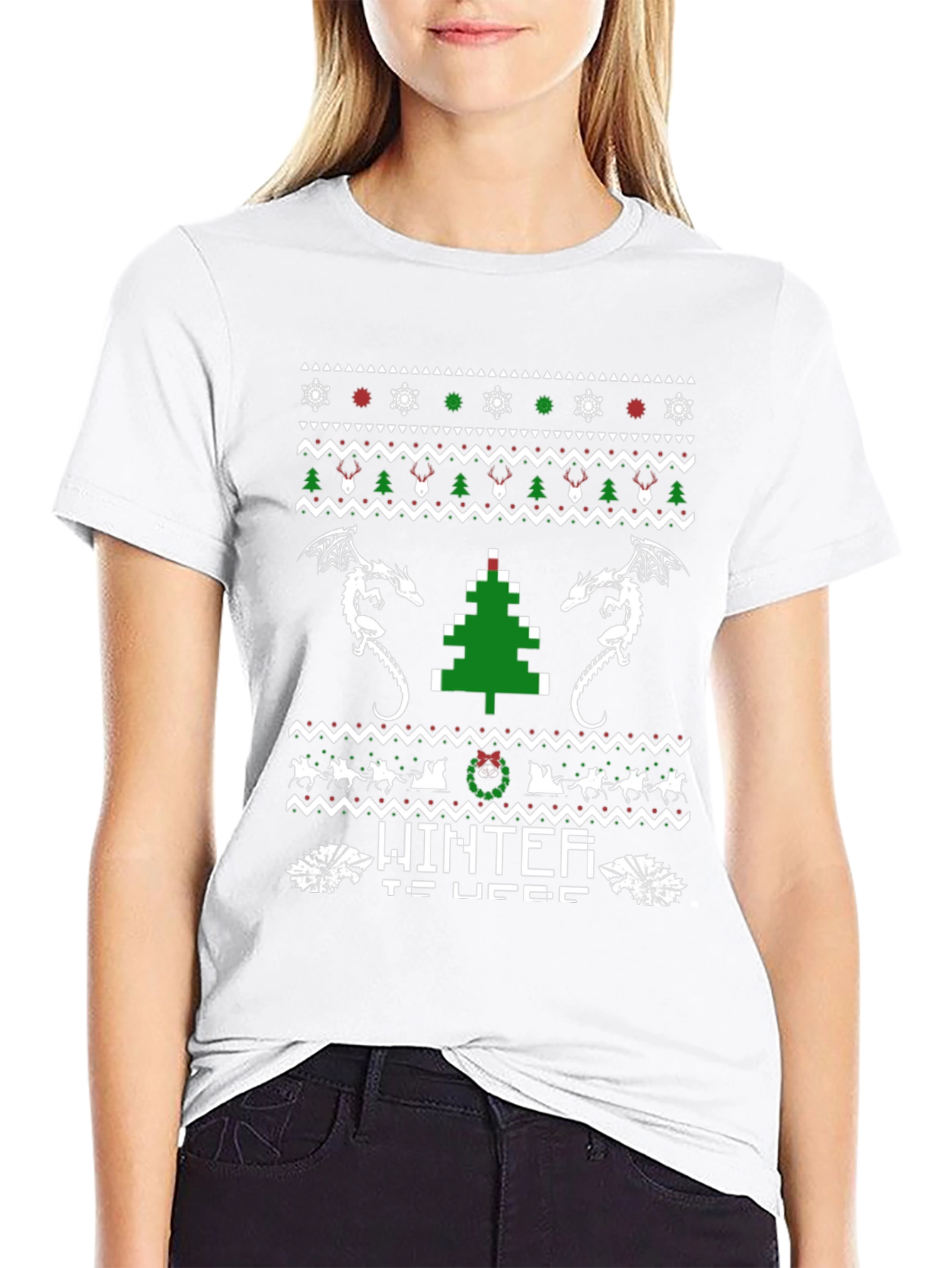 Winter Is Here Christmas Dragon T-Shirt