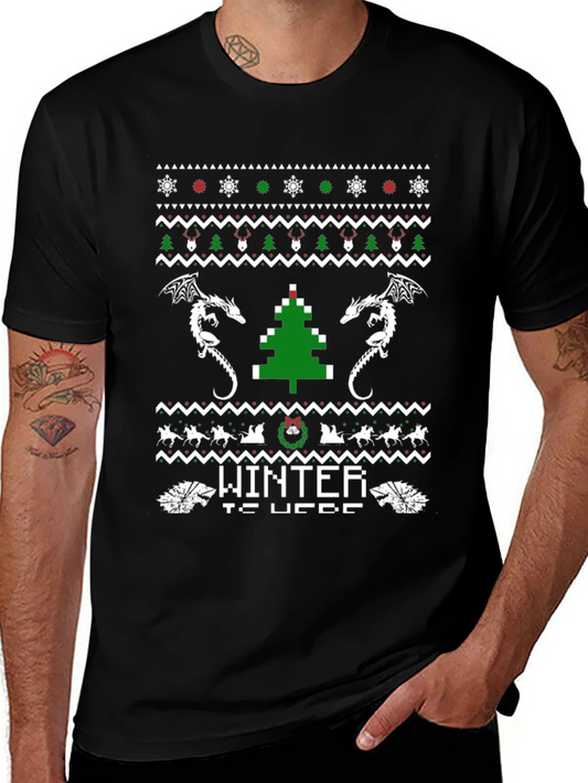 Winter Is Here Christmas Dragon T-Shirt