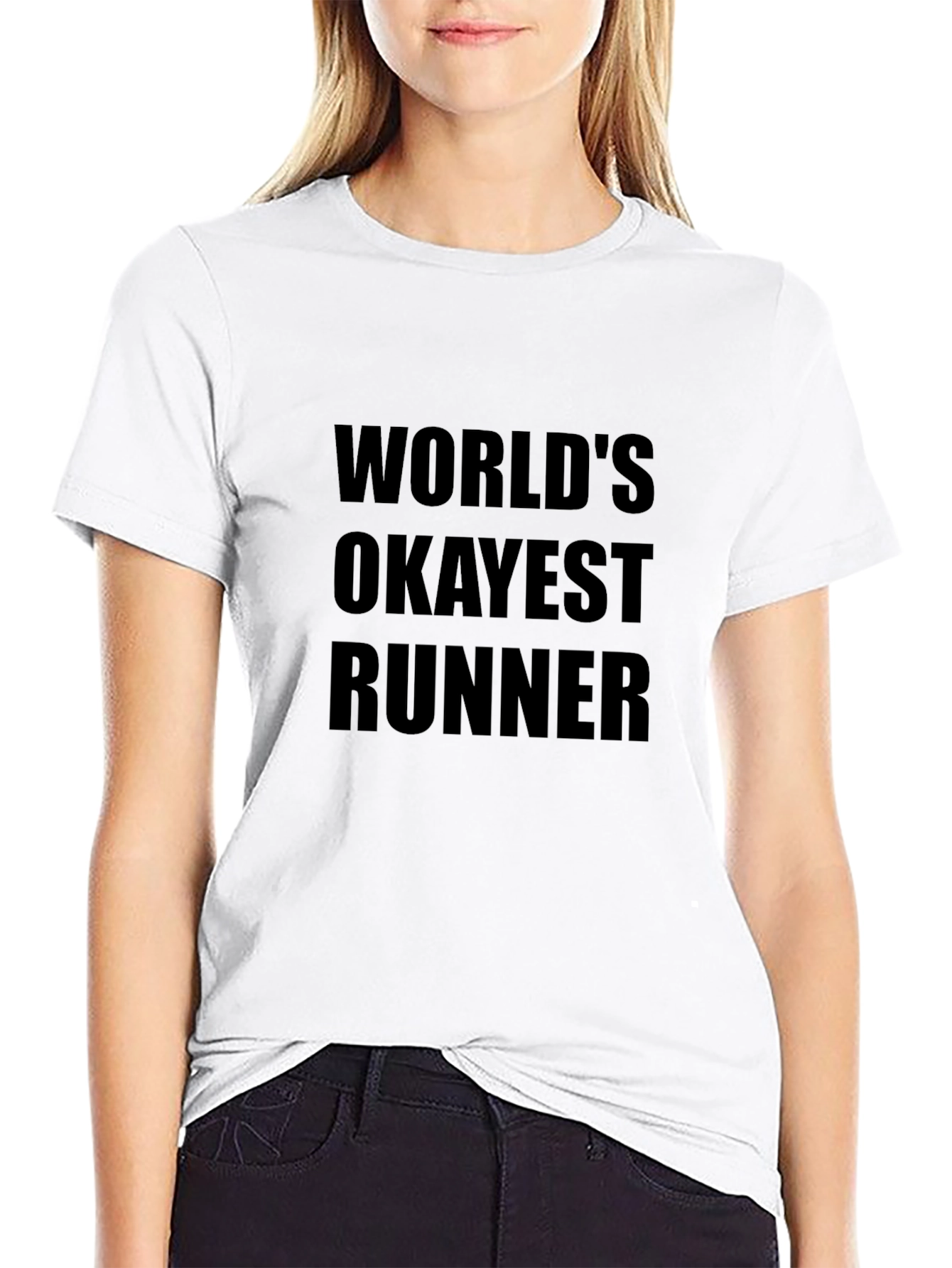 Worlds Okayest Runner T-Shirt Funny Running Tee