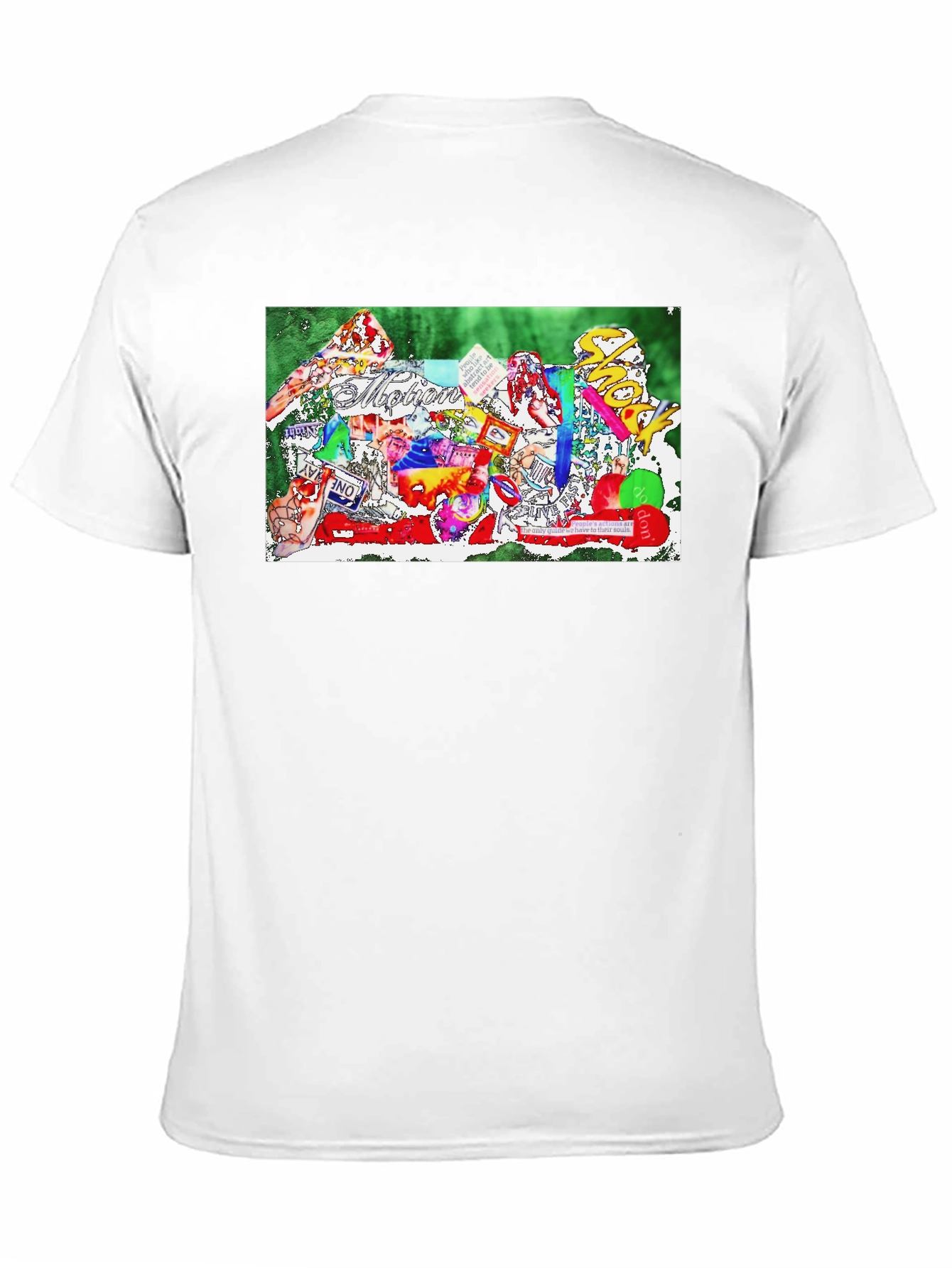 Artistic Collage Print Black T-Shirt