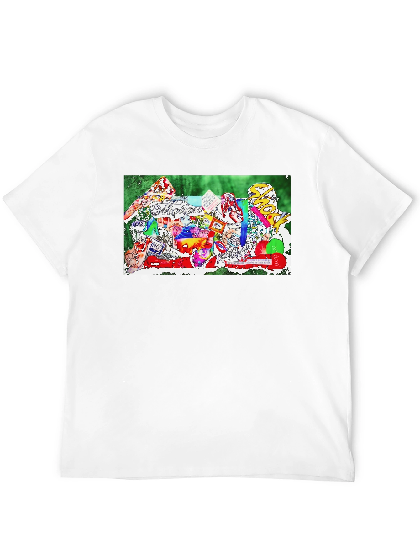 Artistic Collage Print Black T-Shirt