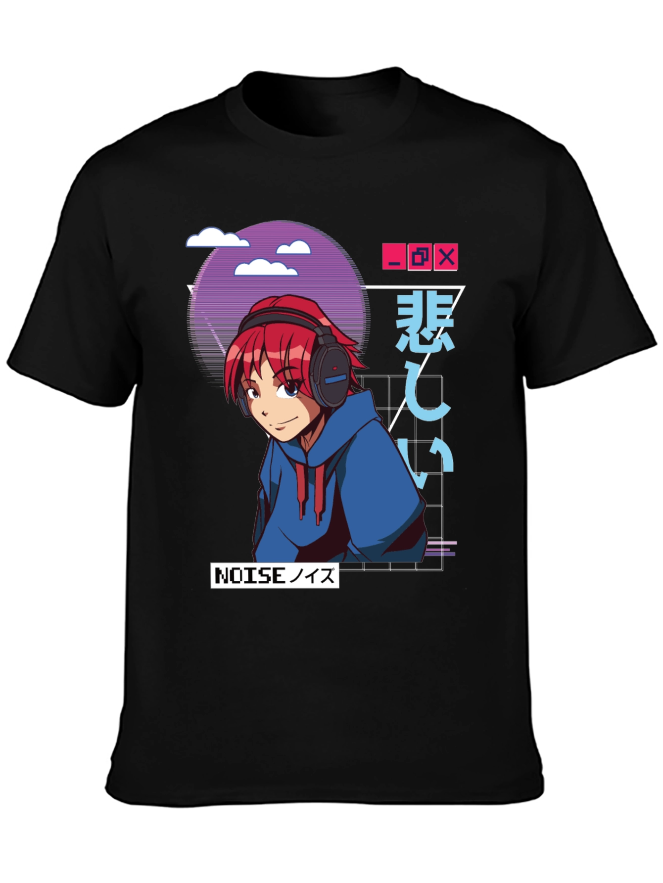 Anime Manga Graphic Tee - Noise Redhead