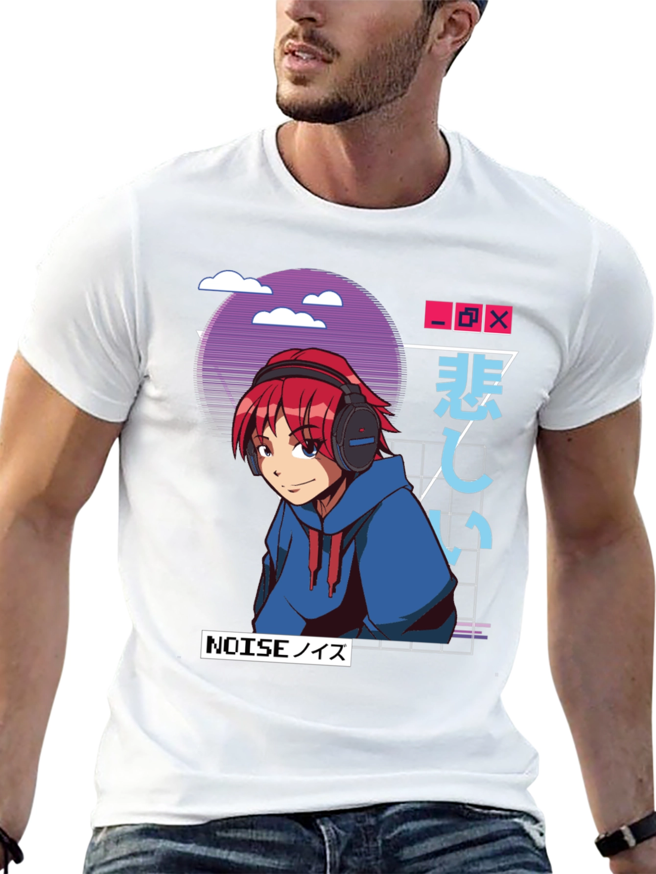 Anime Manga Graphic Tee - Noise Redhead
