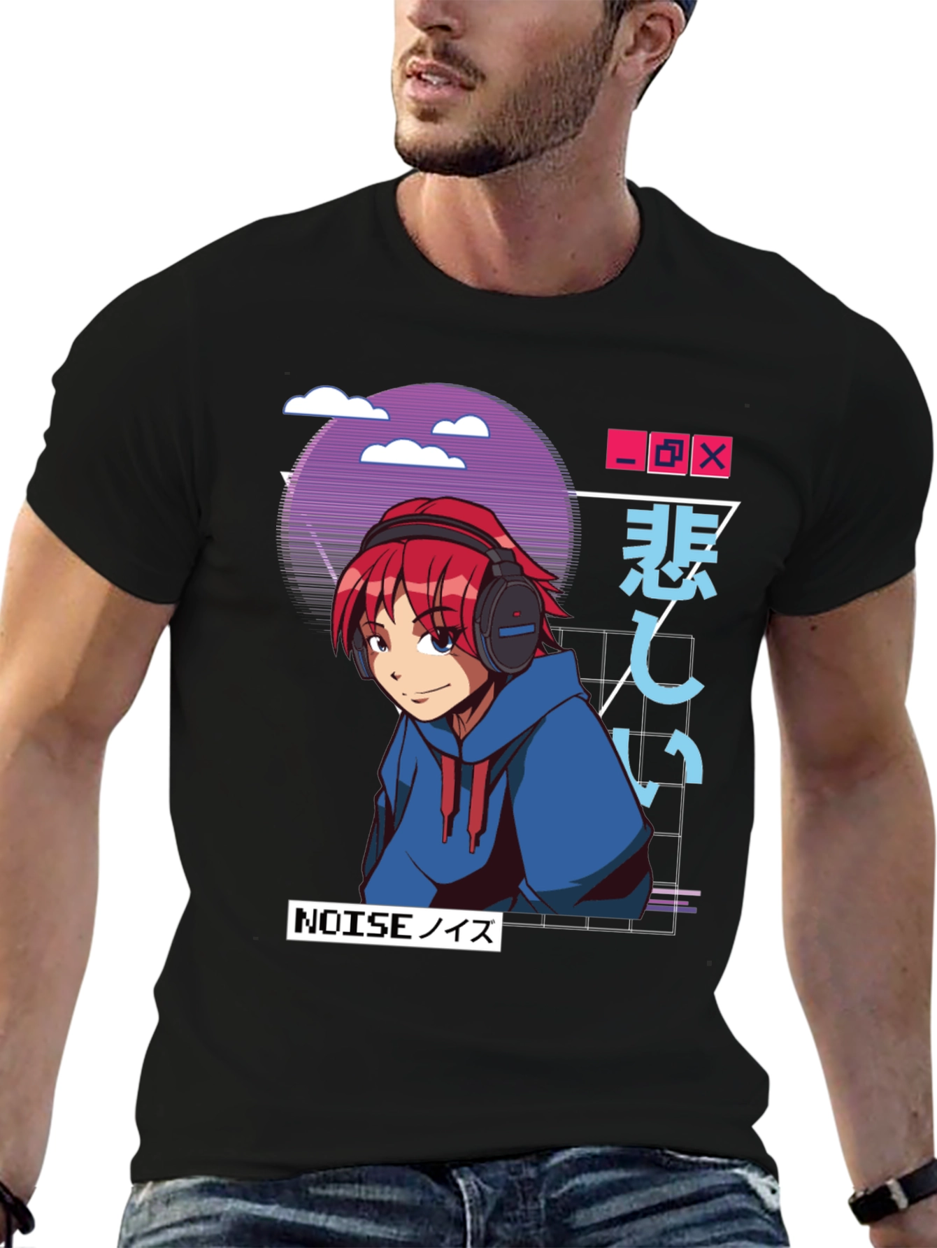 Anime Manga Graphic Tee - Noise Redhead