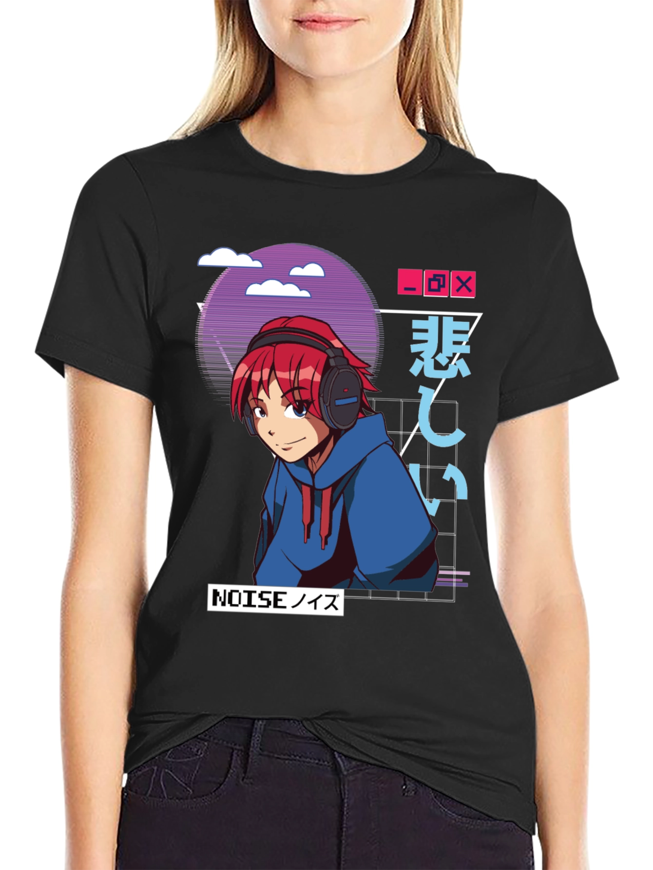 Anime Manga Graphic Tee - Noise Redhead