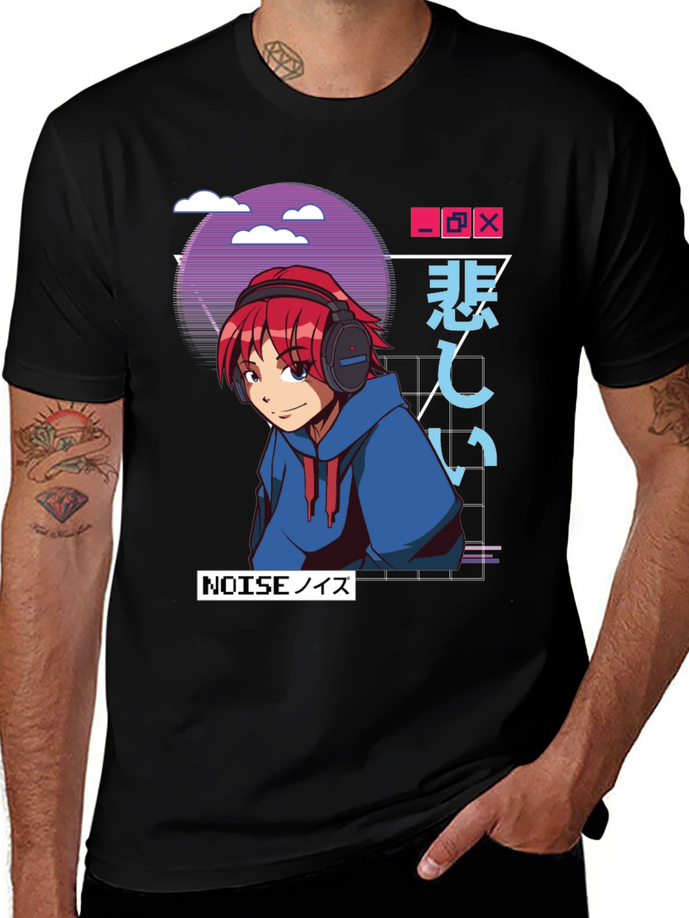 Anime Manga Graphic Tee - Noise Redhead