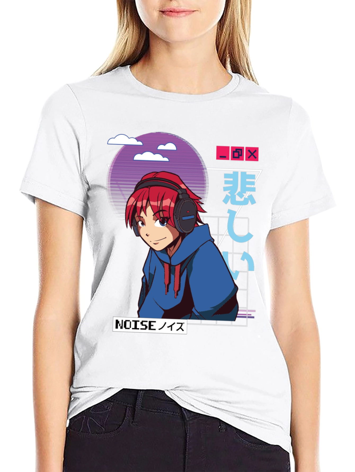 Anime Manga Graphic Tee - Noise Redhead