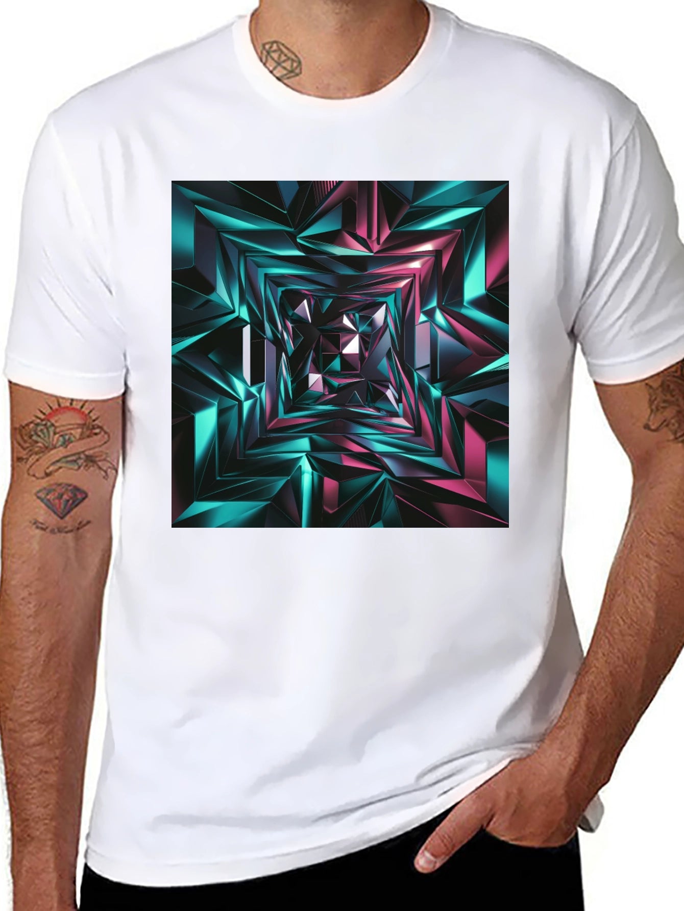 Abstract Geometric T-Shirt - Modern Design
