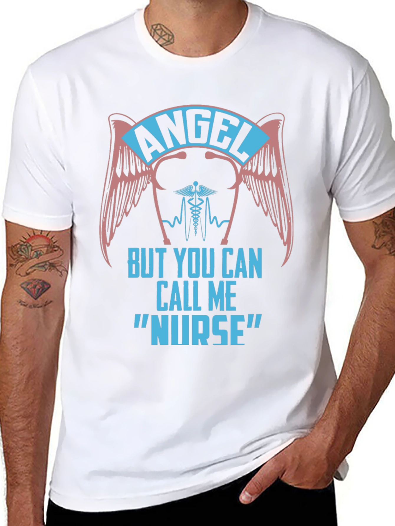 Angel Nurse Graphic T-Shirt - Soft & Stylish!