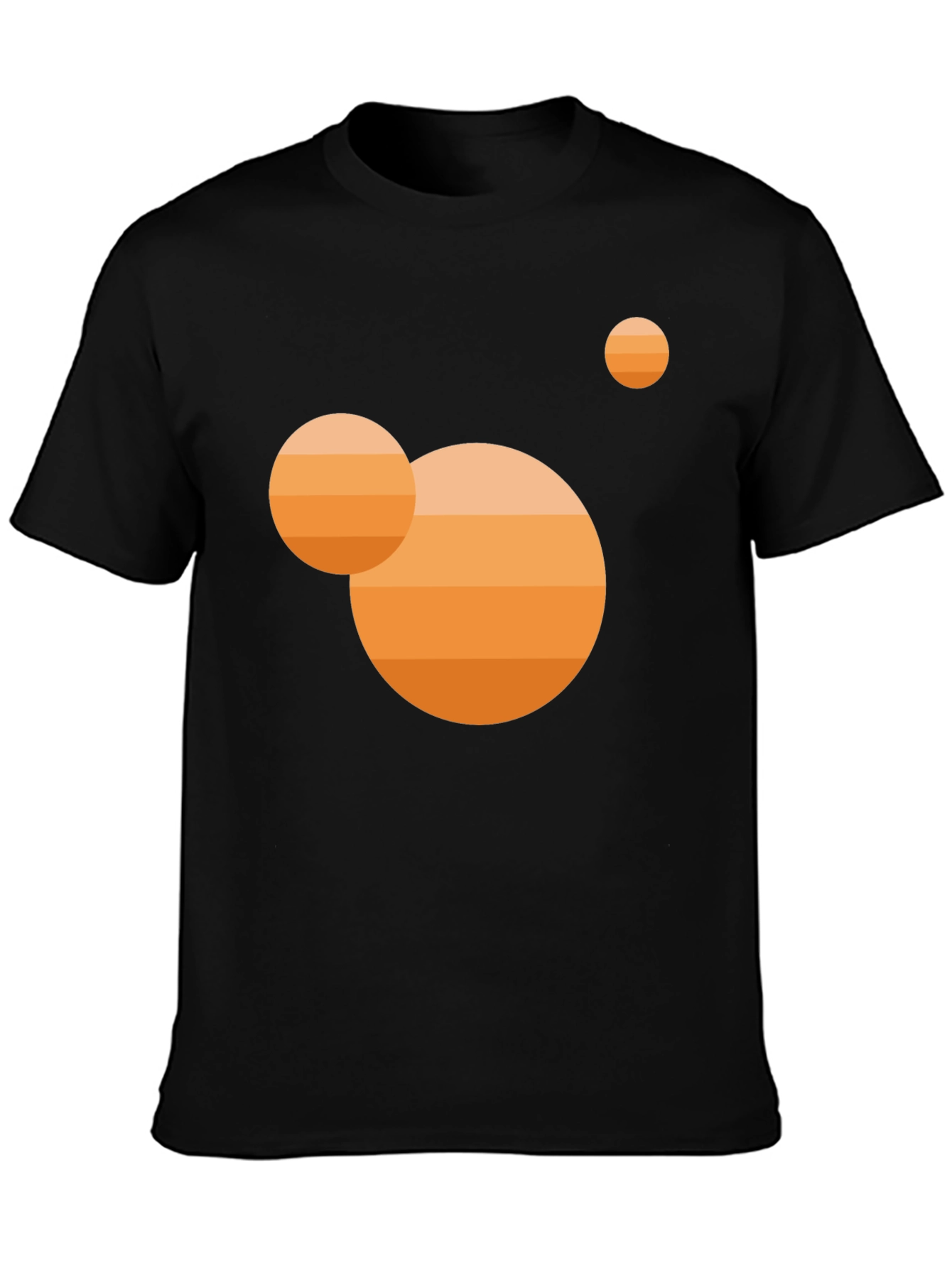 Abstract Sunset Graphic Tee - Modern Casual Black T-Shirt