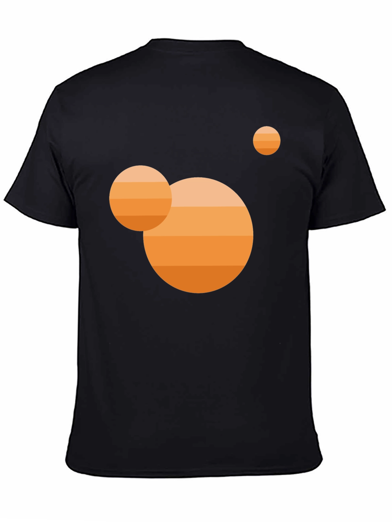 Abstract Sunset Graphic Tee - Modern Casual Black T-Shirt