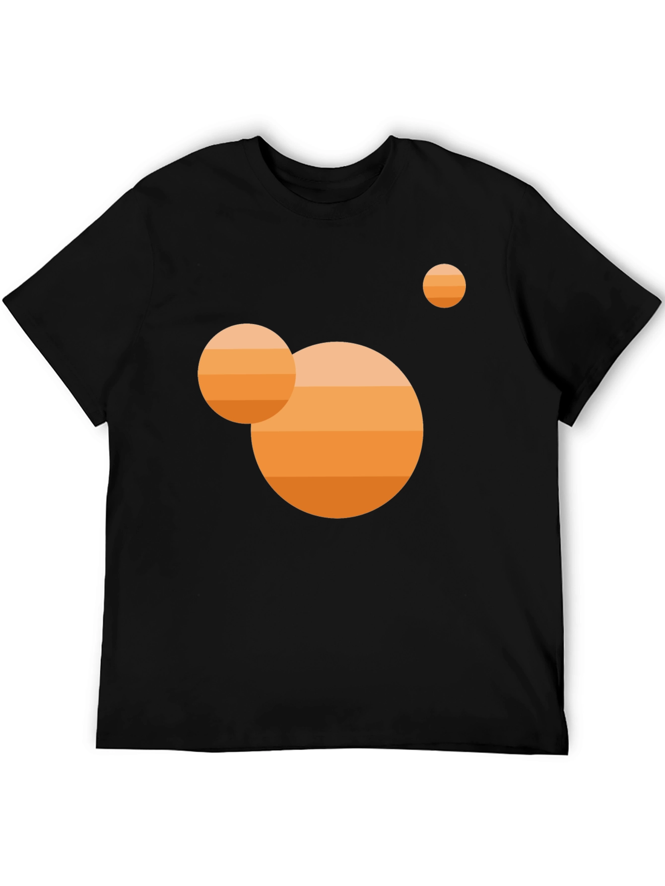 Abstract Sunset Graphic Tee - Modern Casual Black T-Shirt