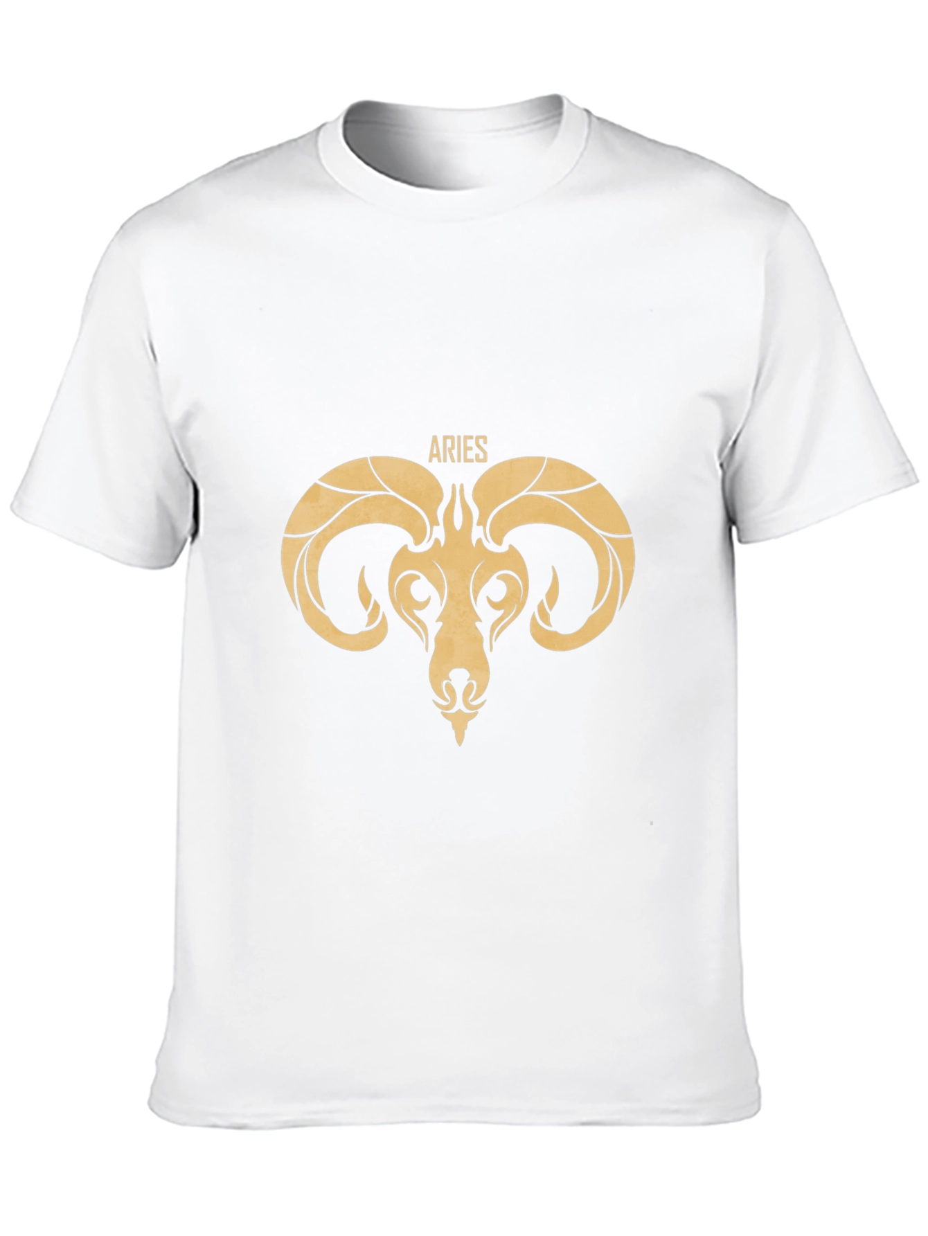 Aries Zodiac Graphic Tee - Black Cotton T-Shirt