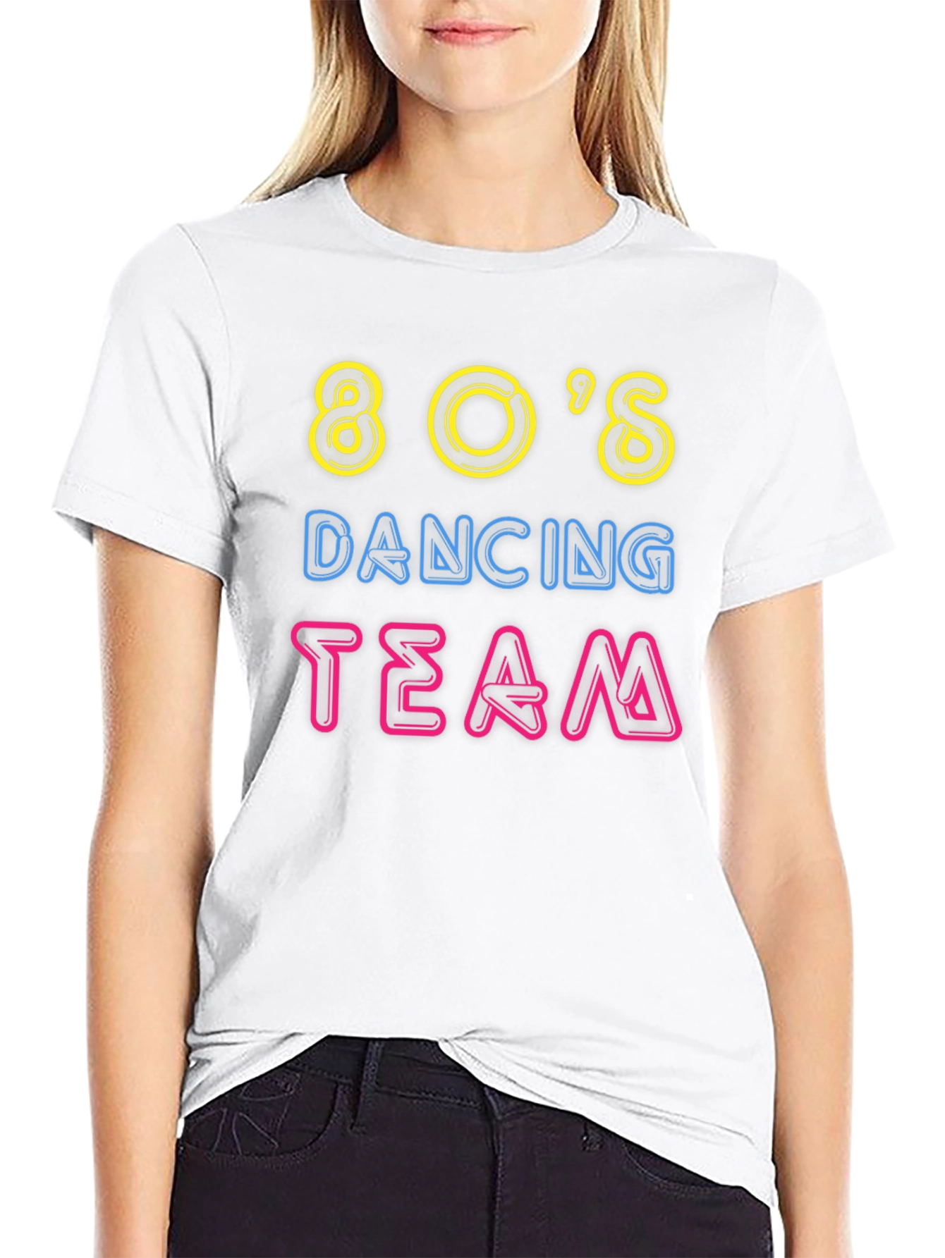 80s Dancing Team Graphic Tee - Retro Style
