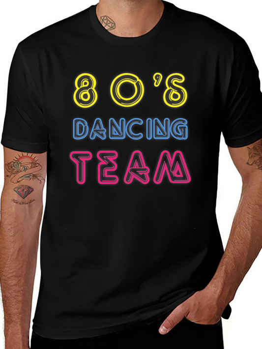 80s Dancing Team Graphic Tee - Retro Style