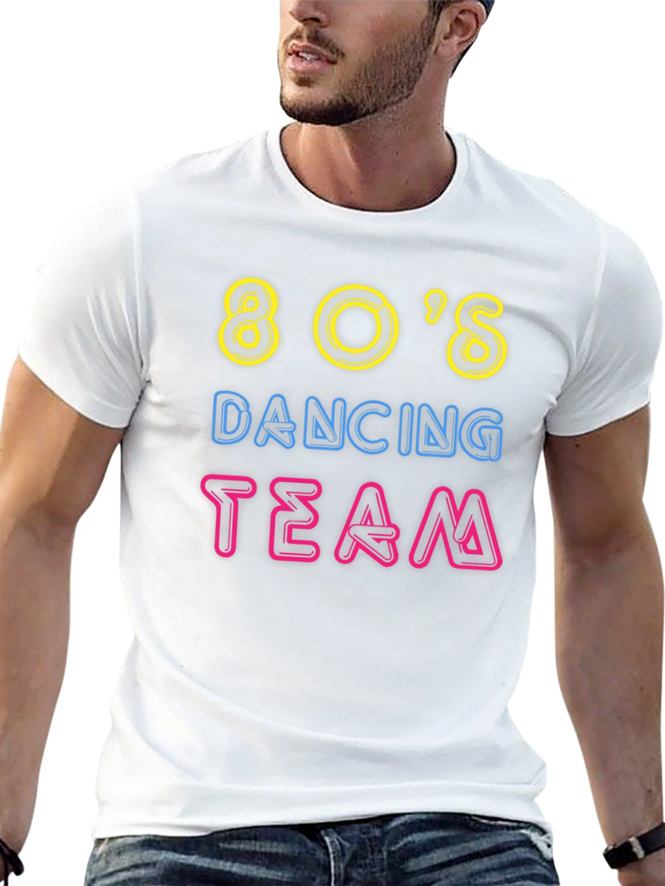 80s Dancing Team Graphic Tee - Retro Style
