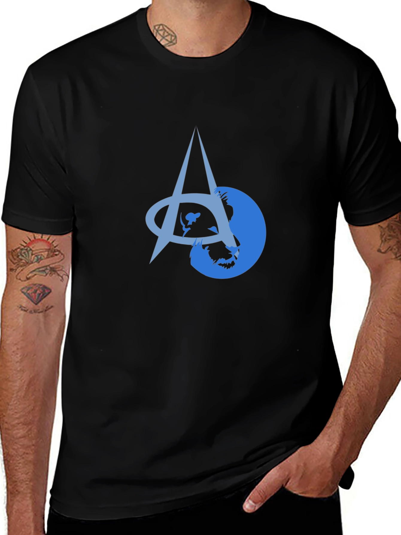 Abstract Graphic Tee - Black Unisex T-Shirt