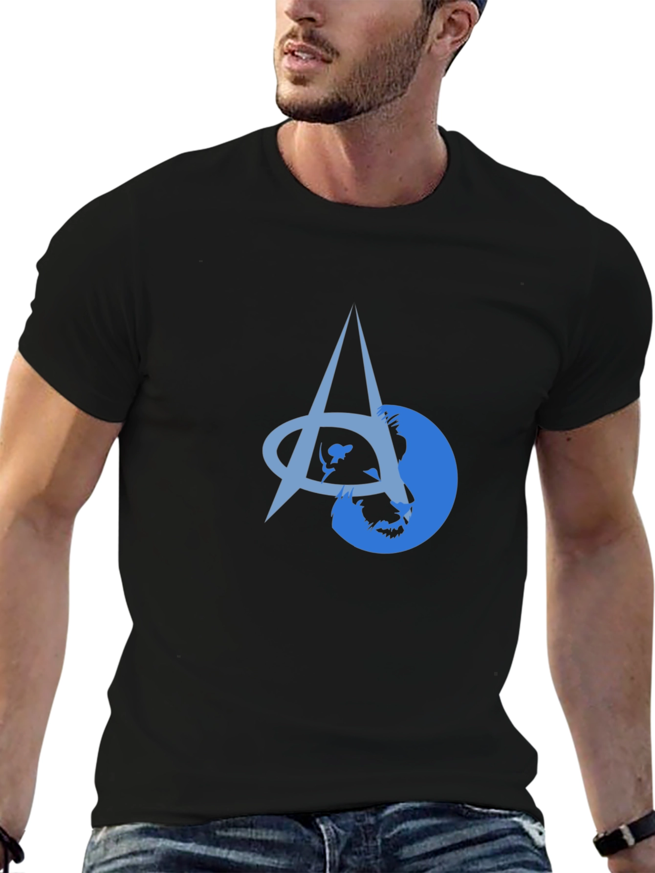 Abstract Graphic Tee - Black Unisex T-Shirt
