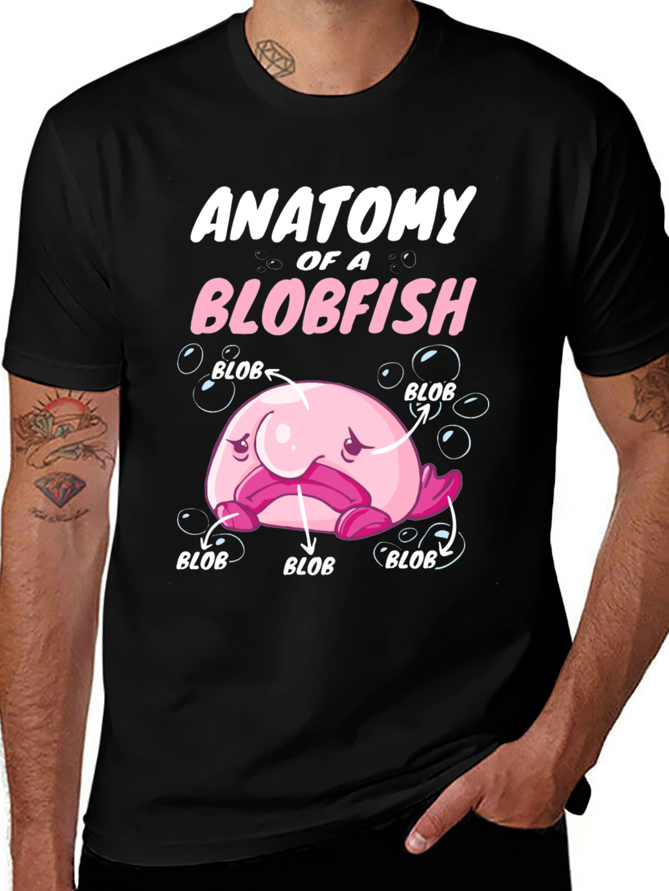 Anatomy of a Blobfish Graphic T-Shirt