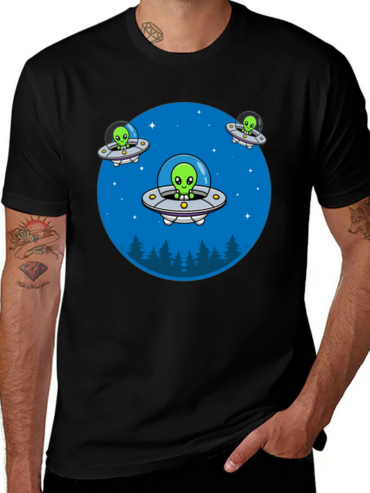 Alien UFO Graphic T-Shirt