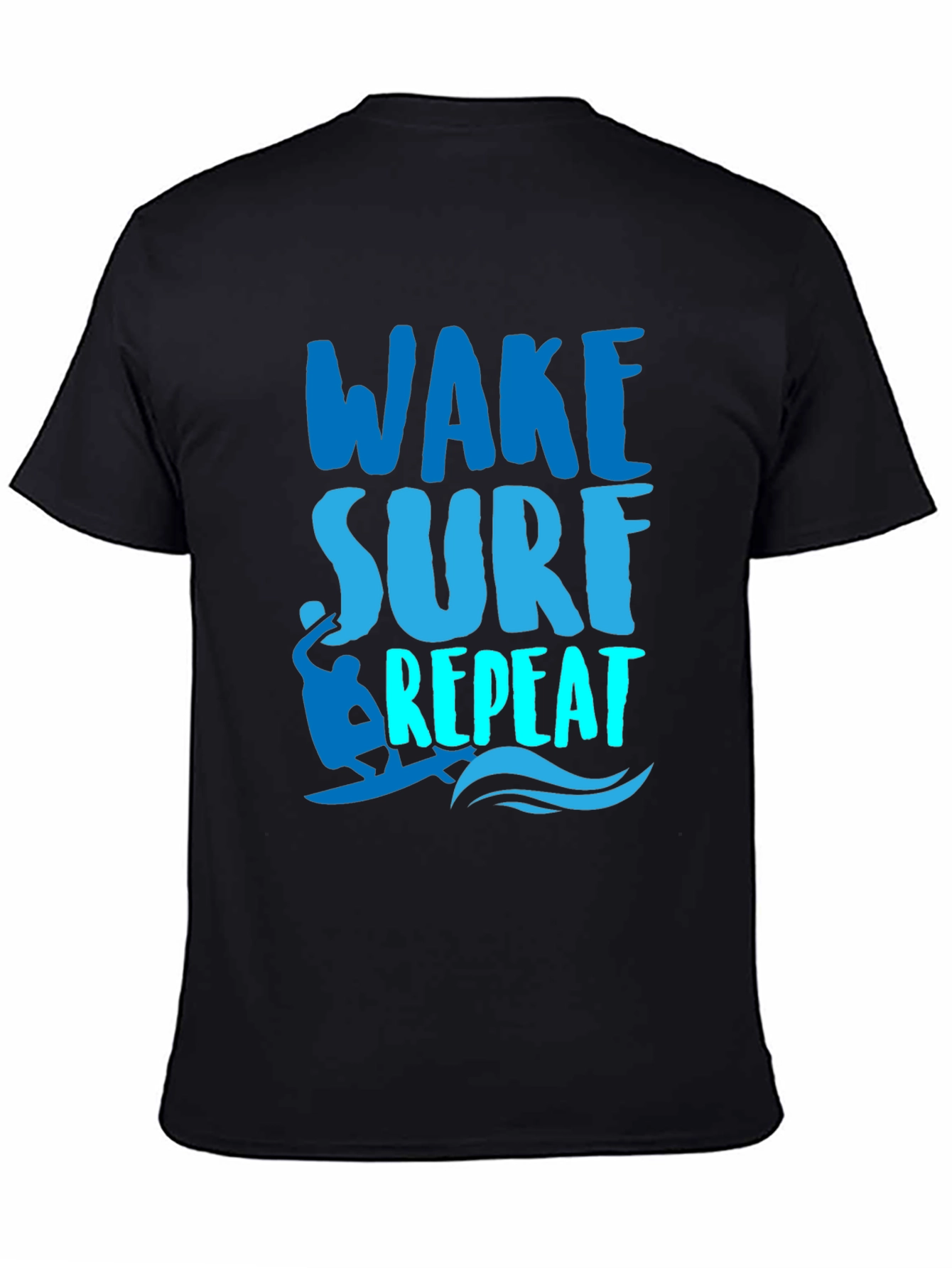 Wake Surf Repeat Graphic Tee - Surfer T-Shirt