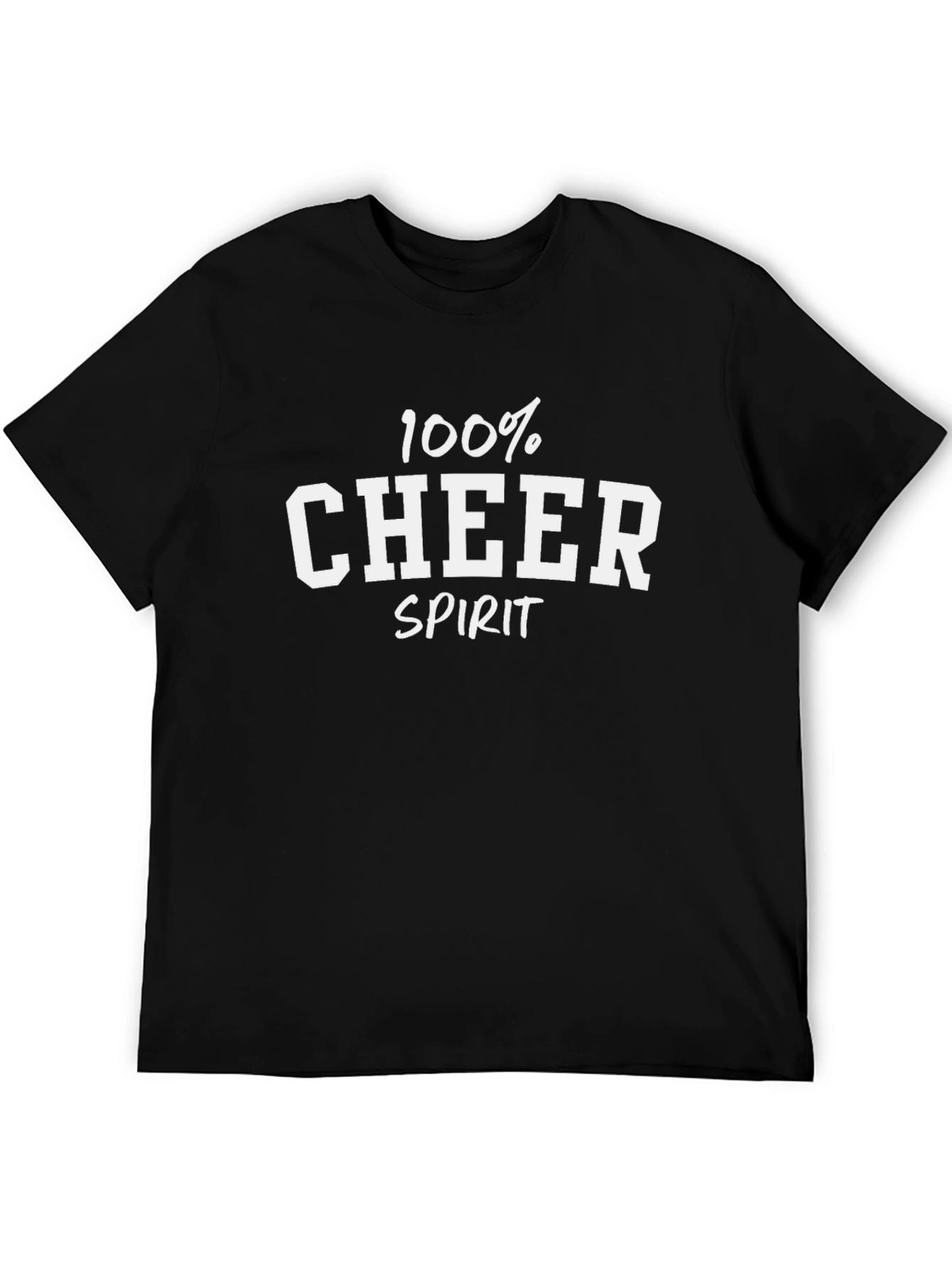 100% Cheer Spirit Black T-Shirt