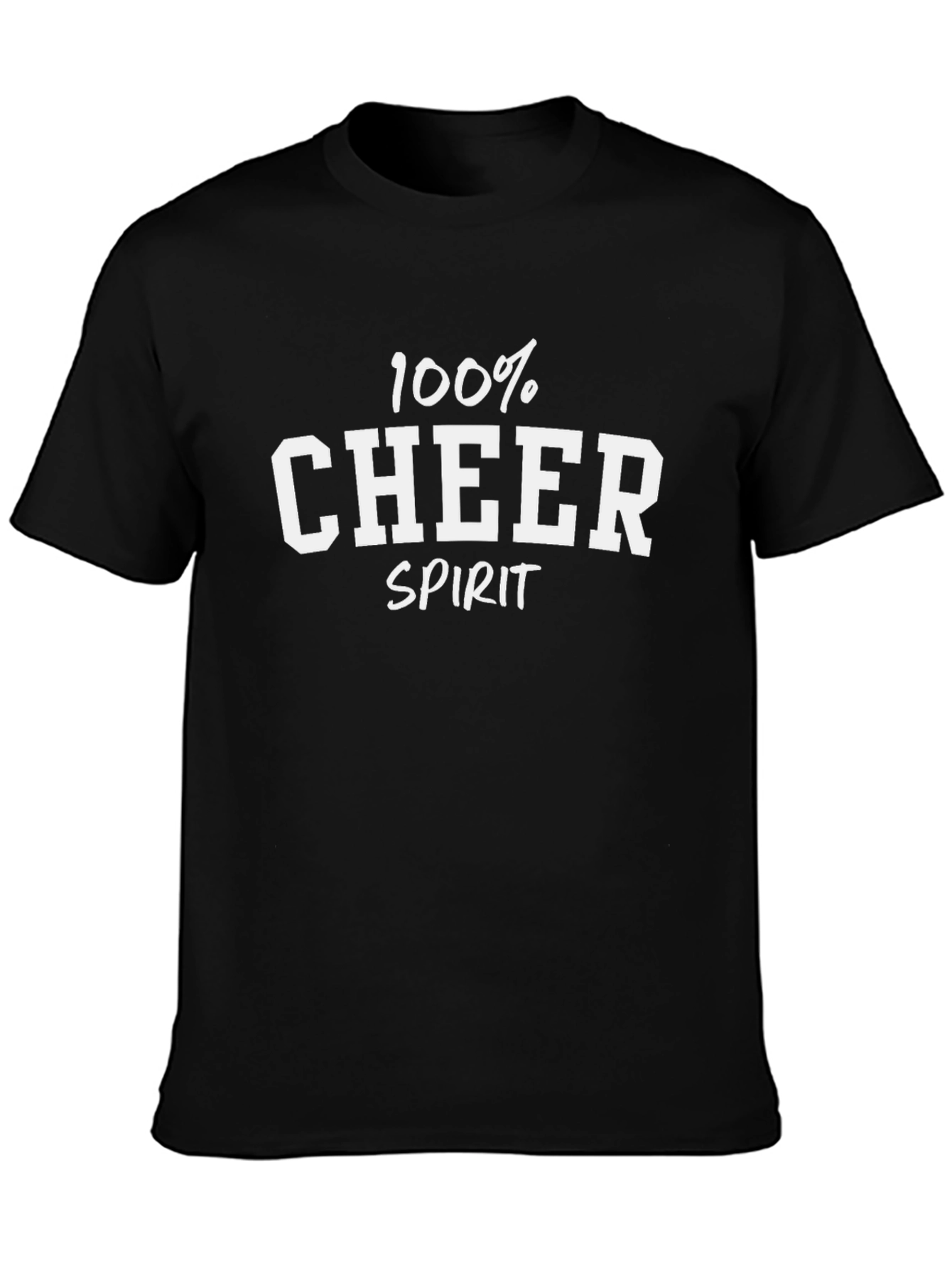 100% Cheer Spirit Black T-Shirt