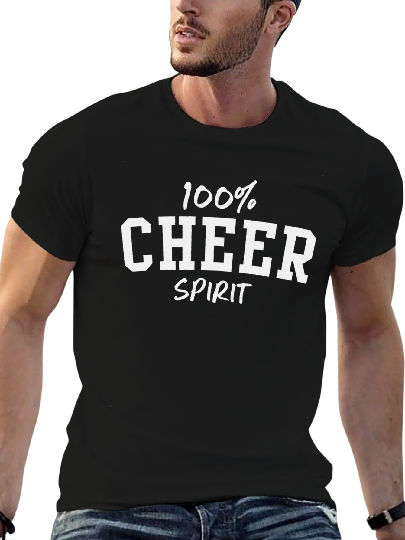 100% Cheer Spirit Black T-Shirt