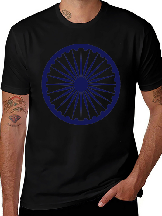 Ashoka Chakra Black T-Shirt