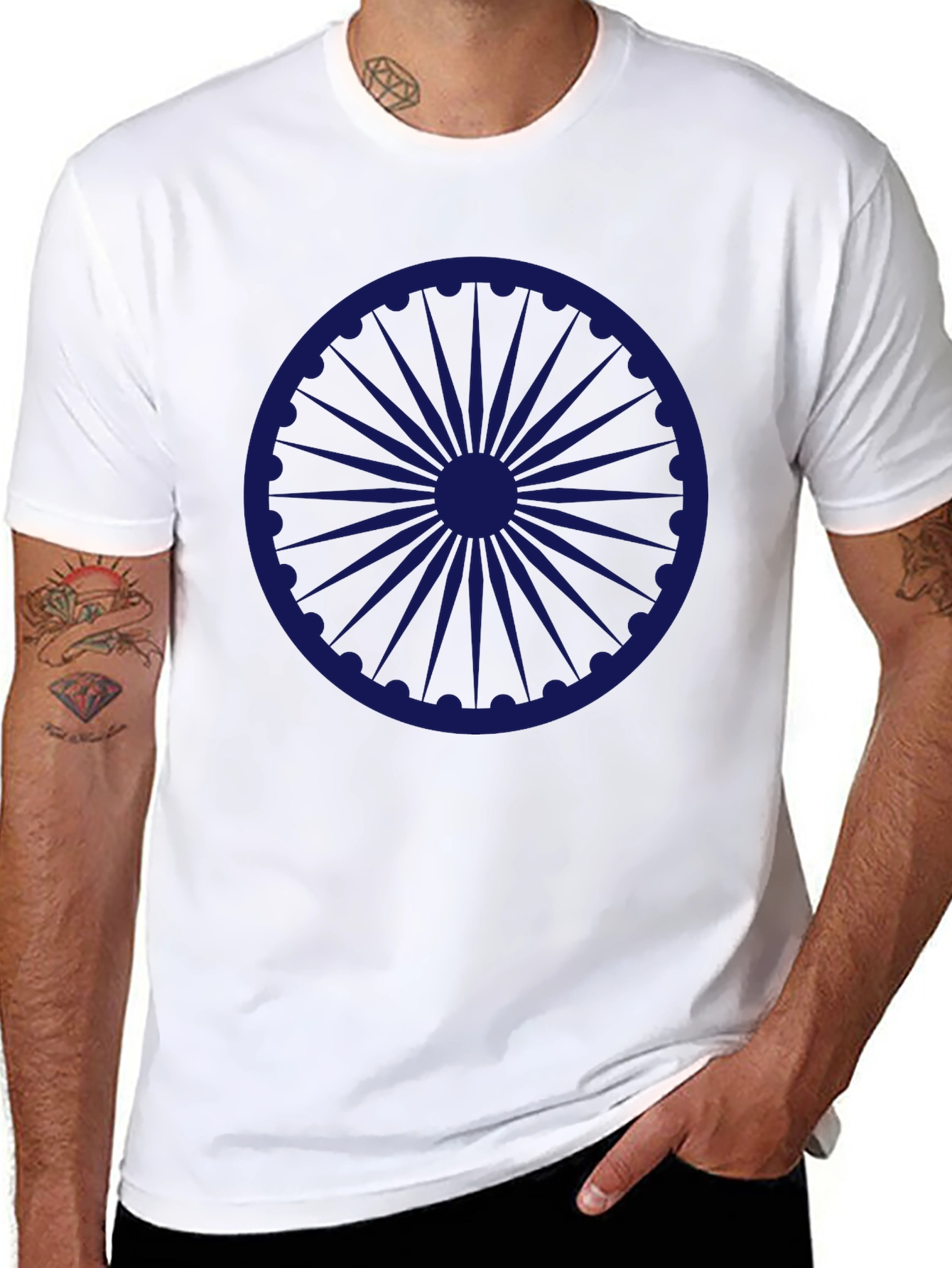 Ashoka Chakra Black T-Shirt