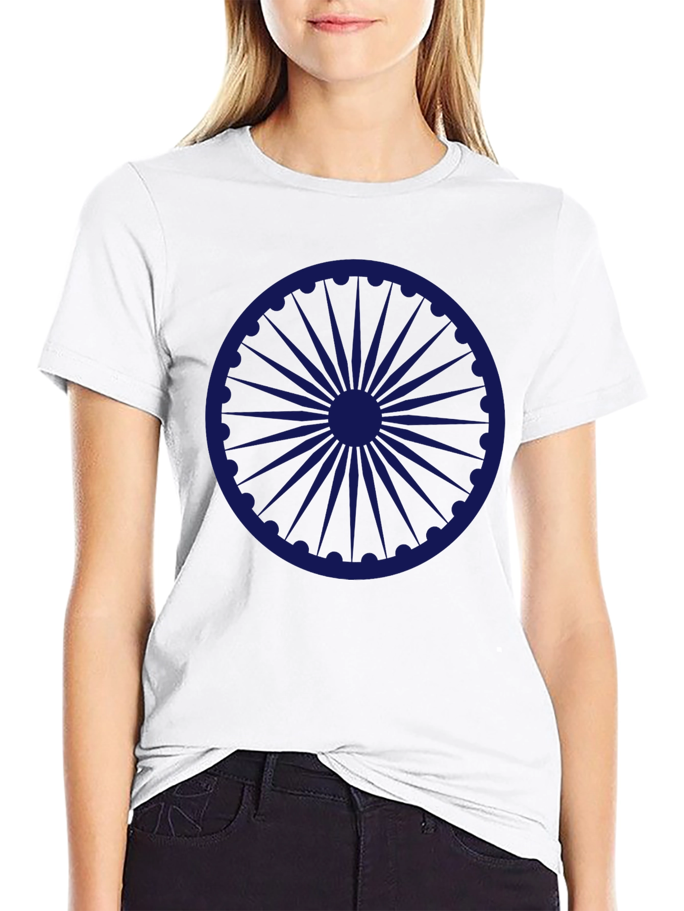 Ashoka Chakra Black T-Shirt