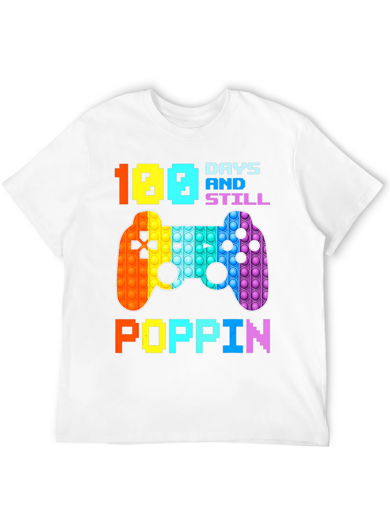 100 Days Poppin T-Shirt - Gamer Style