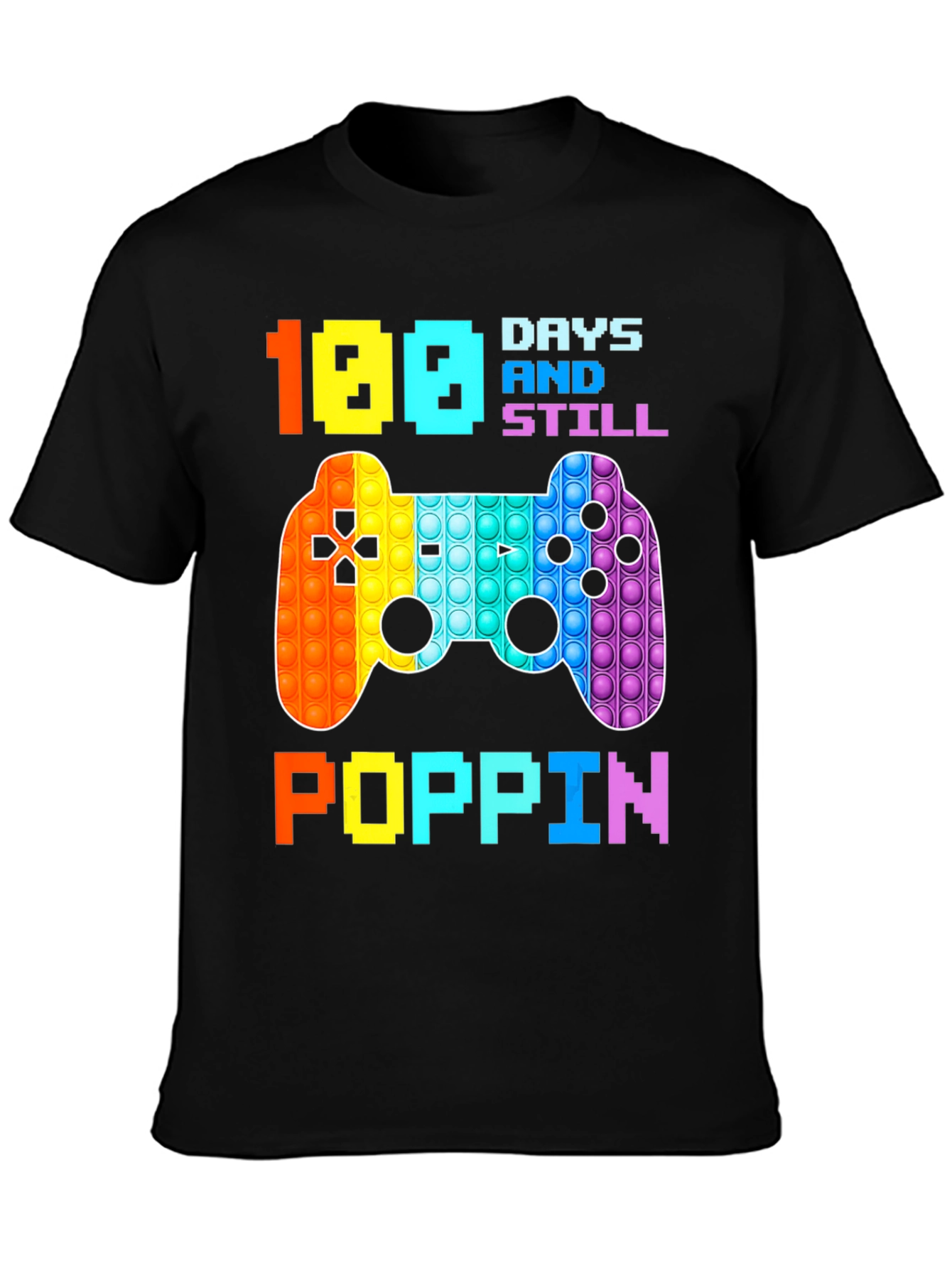 100 Days Poppin T-Shirt - Gamer Style
