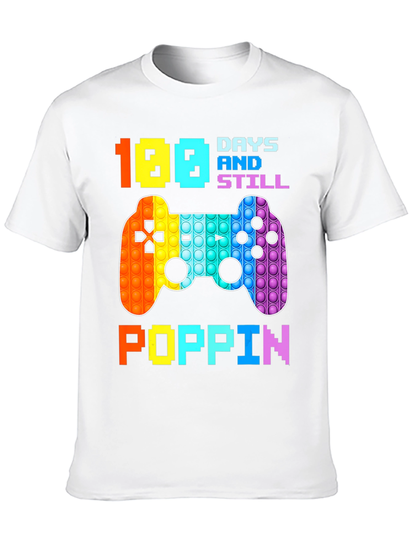 100 Days Poppin T-Shirt - Gamer Style