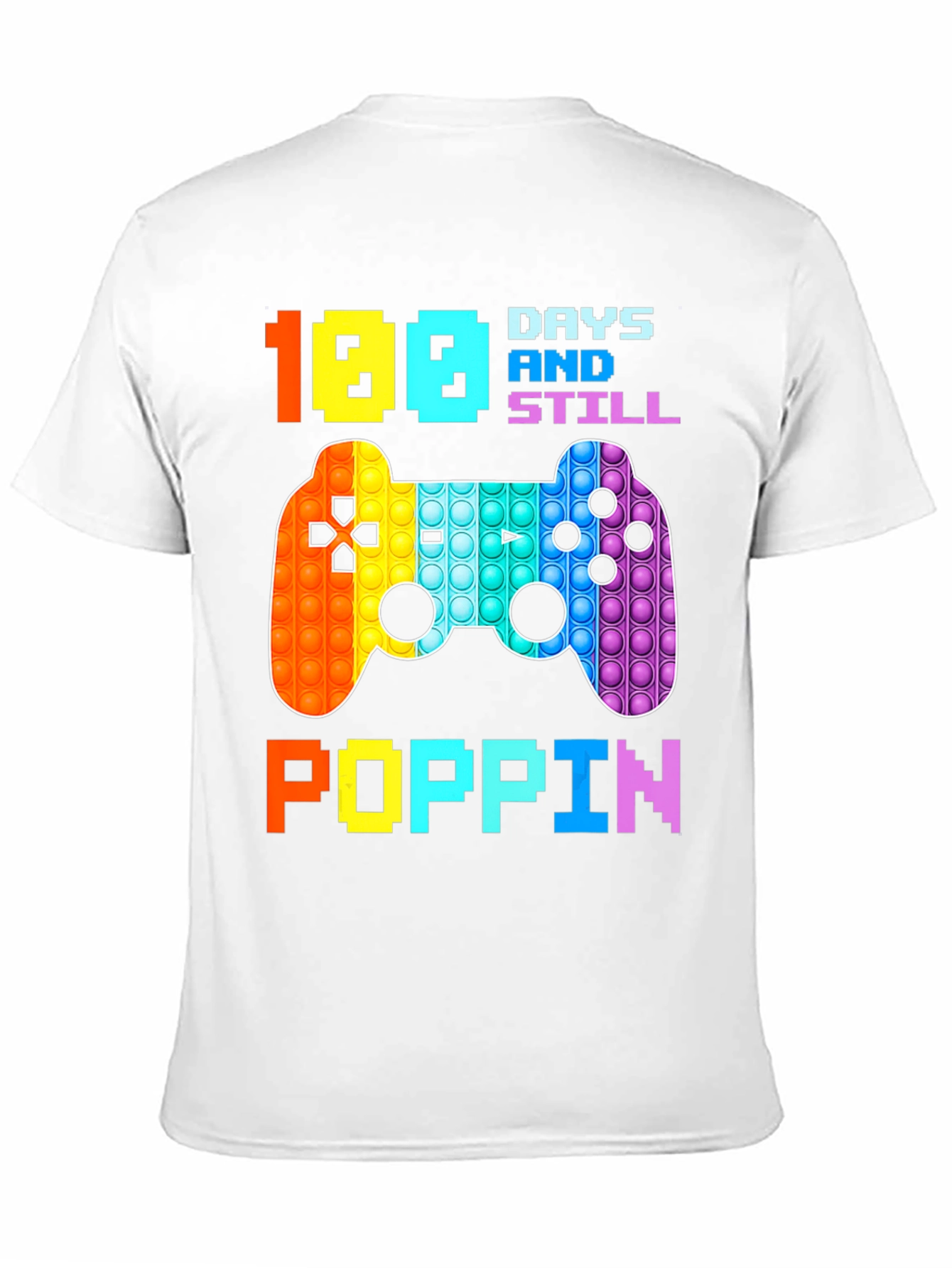 100 Days Poppin T-Shirt - Gamer Style