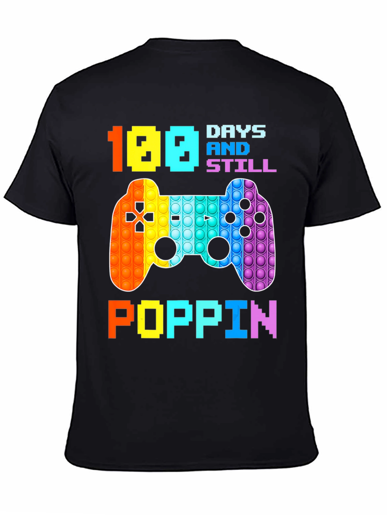 100 Days Poppin T-Shirt - Gamer Style