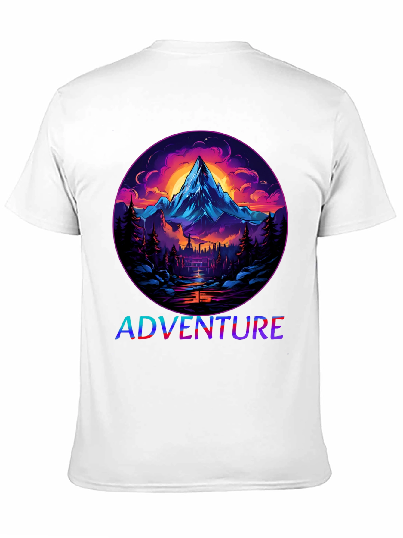 Adventure Mountain Graphic Tee - Black