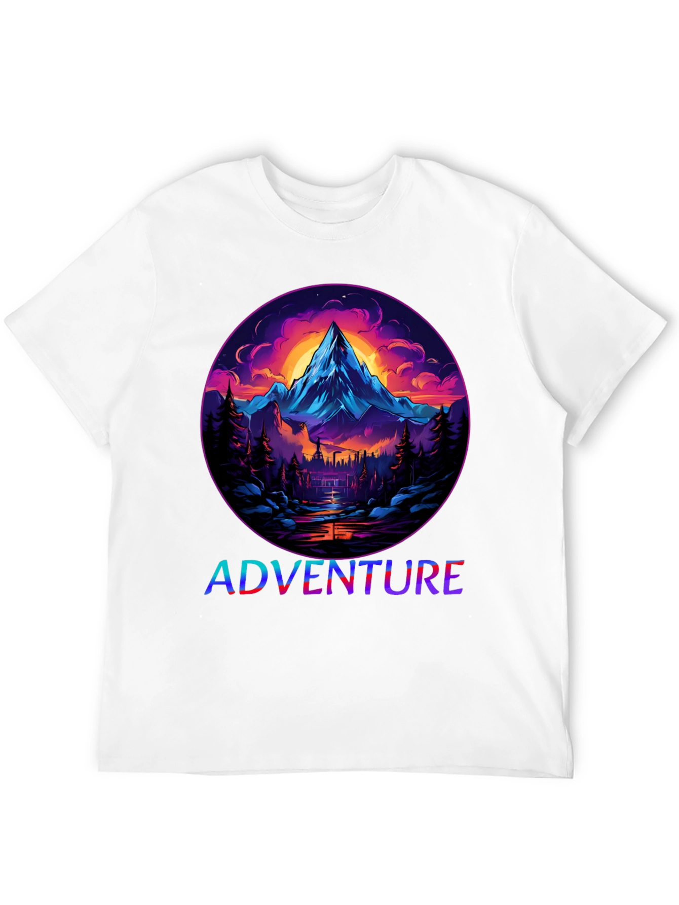 Adventure Mountain Graphic Tee - Black