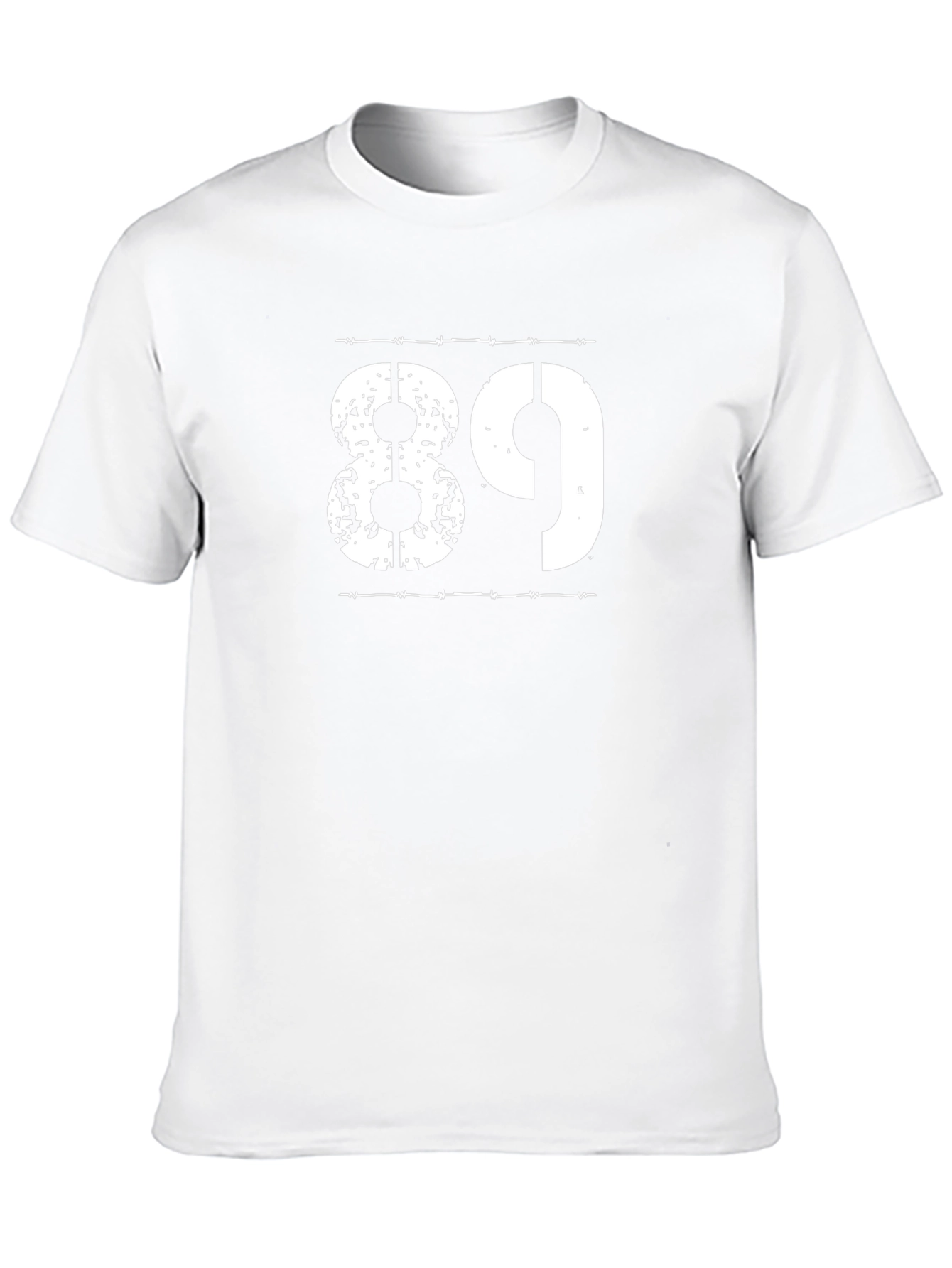 89 Graphic T-Shirt - Black Cotton Blend Tee