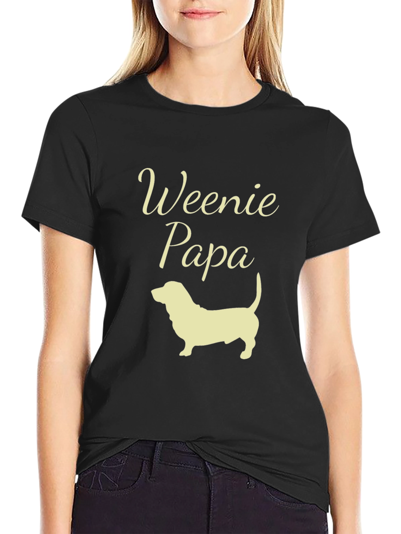 Weenie Papa Dachshund T-Shirt - Dog Dad Tee