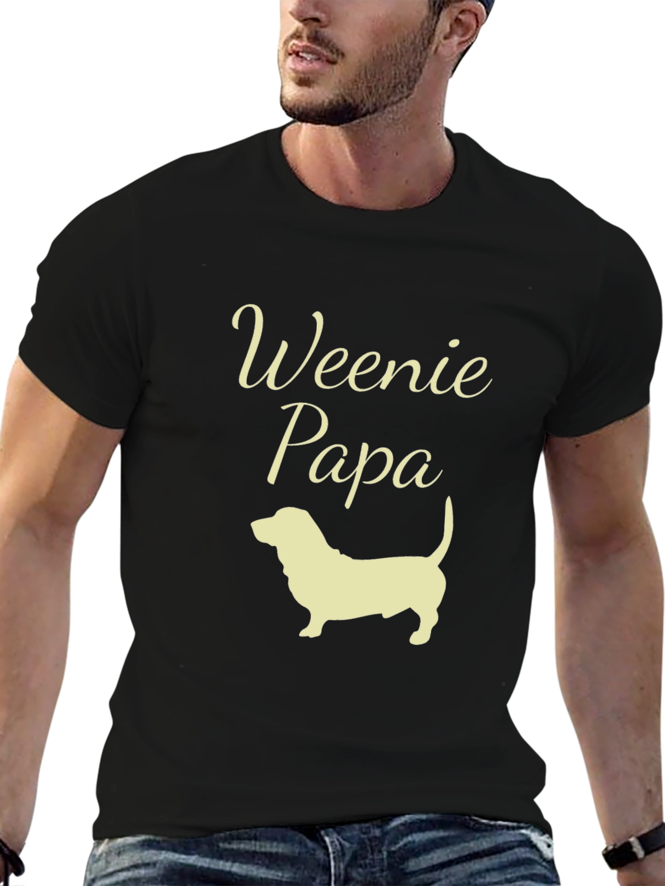 Weenie Papa Dachshund T-Shirt - Dog Dad Tee