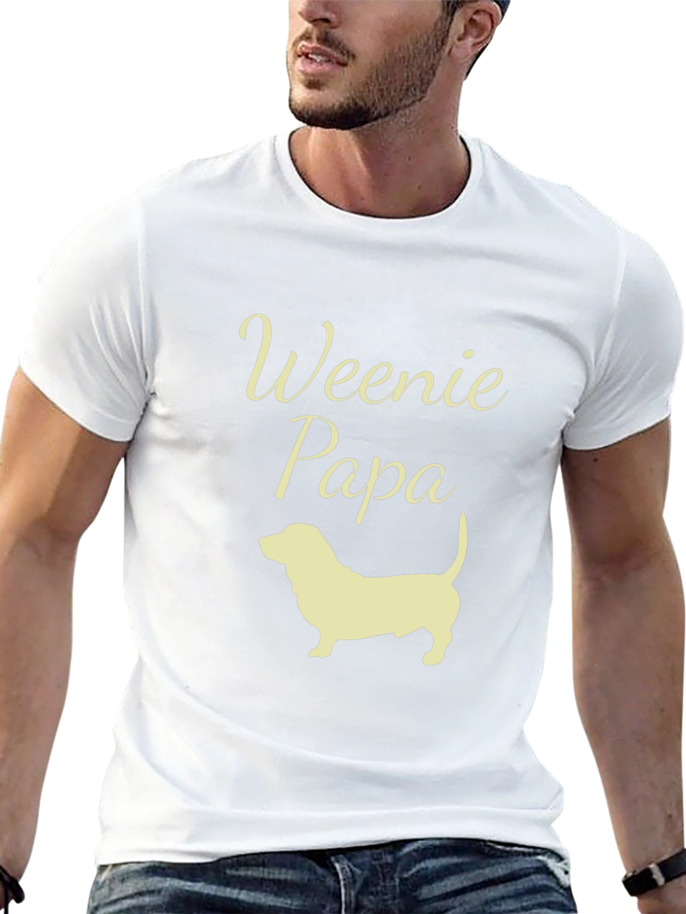 Weenie Papa Dachshund T-Shirt - Dog Dad Tee