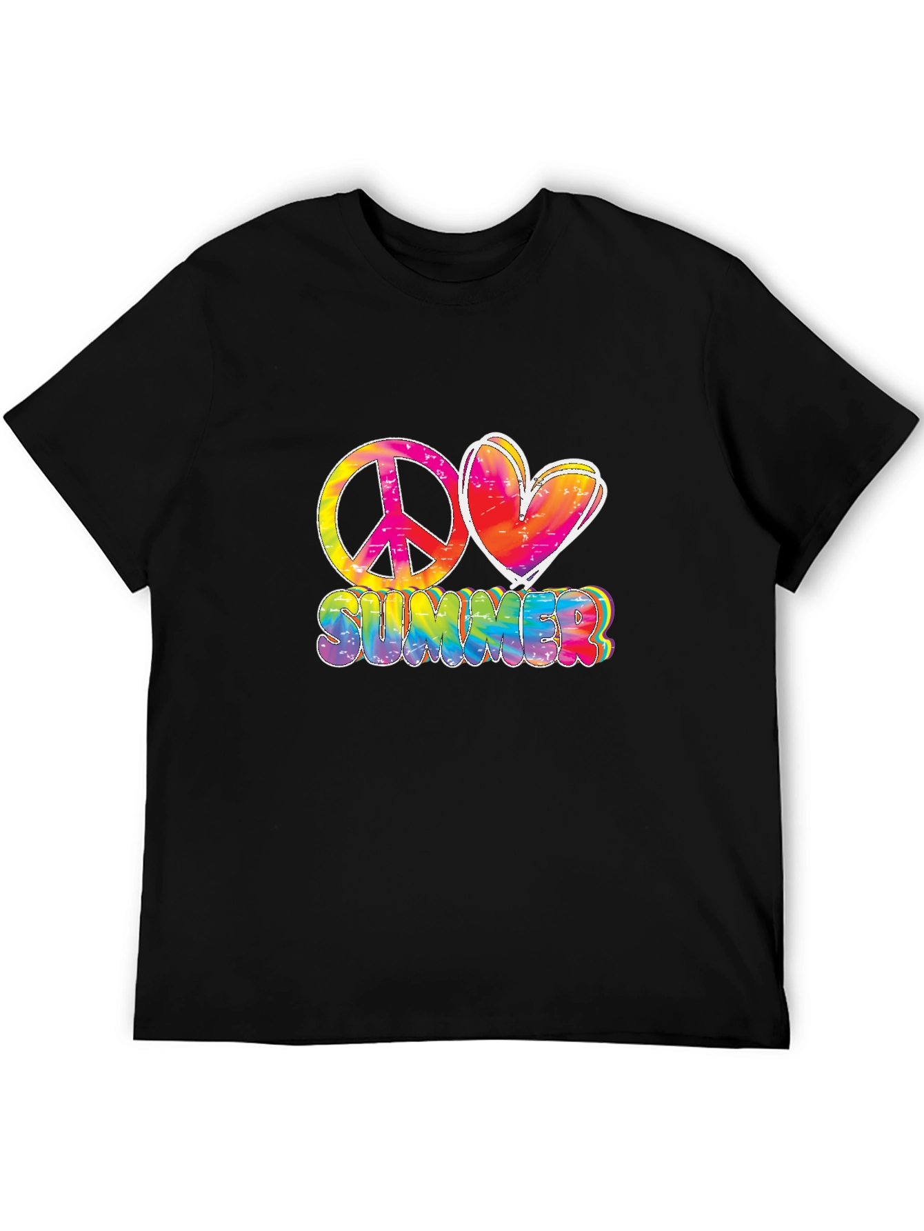 Peace Love Summer Tie-Dye Graphic Tee
