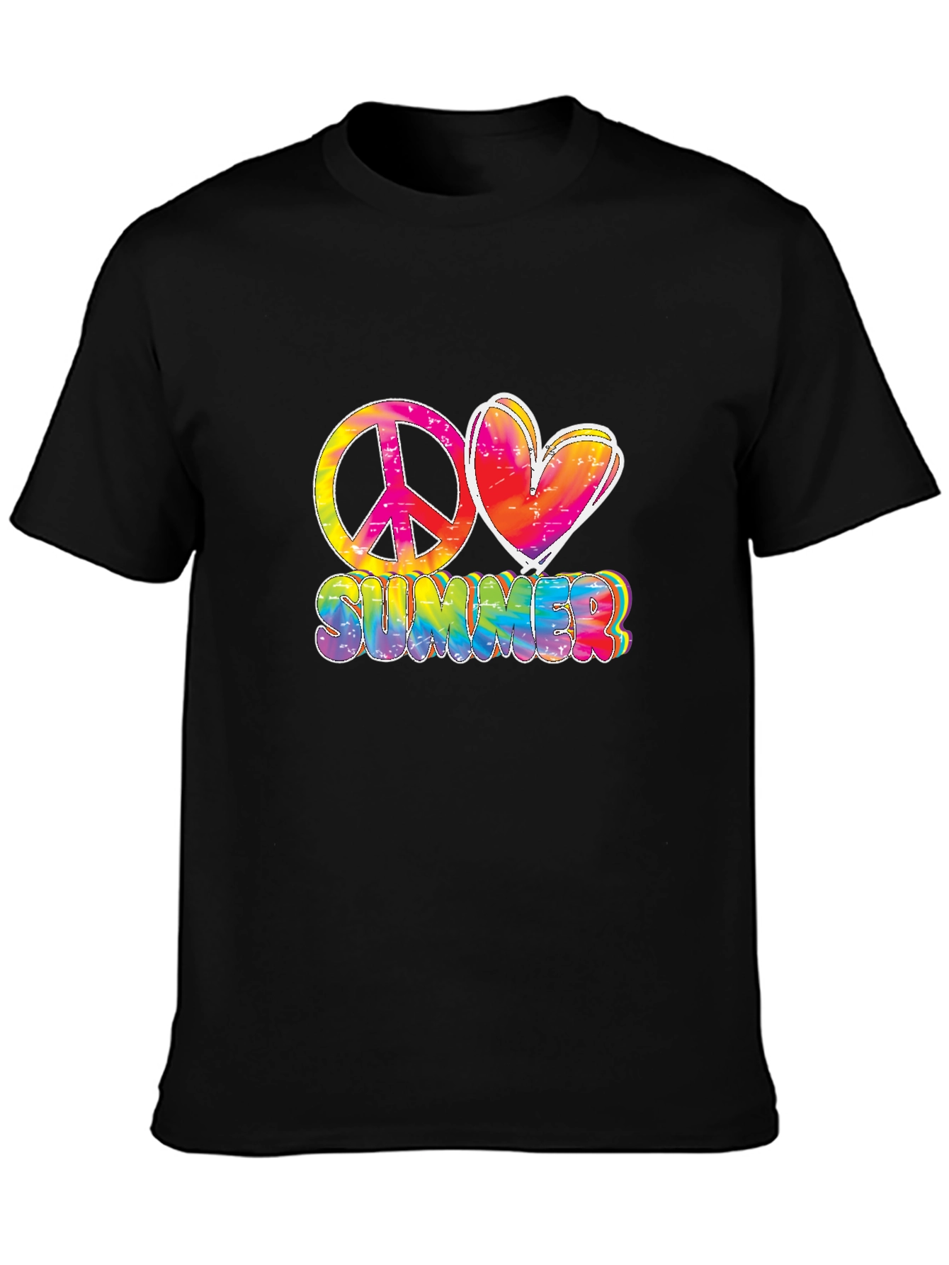 Peace Love Summer Tie-Dye Graphic Tee