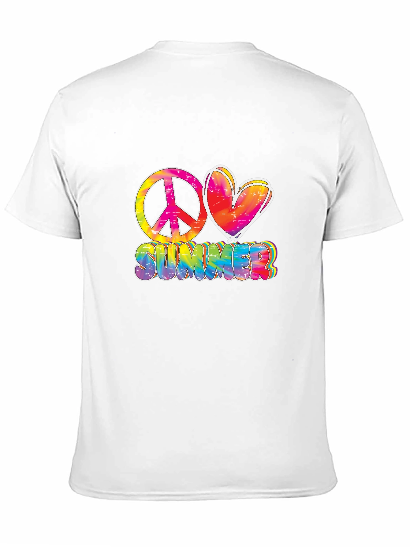 Peace Love Summer Tie-Dye Graphic Tee