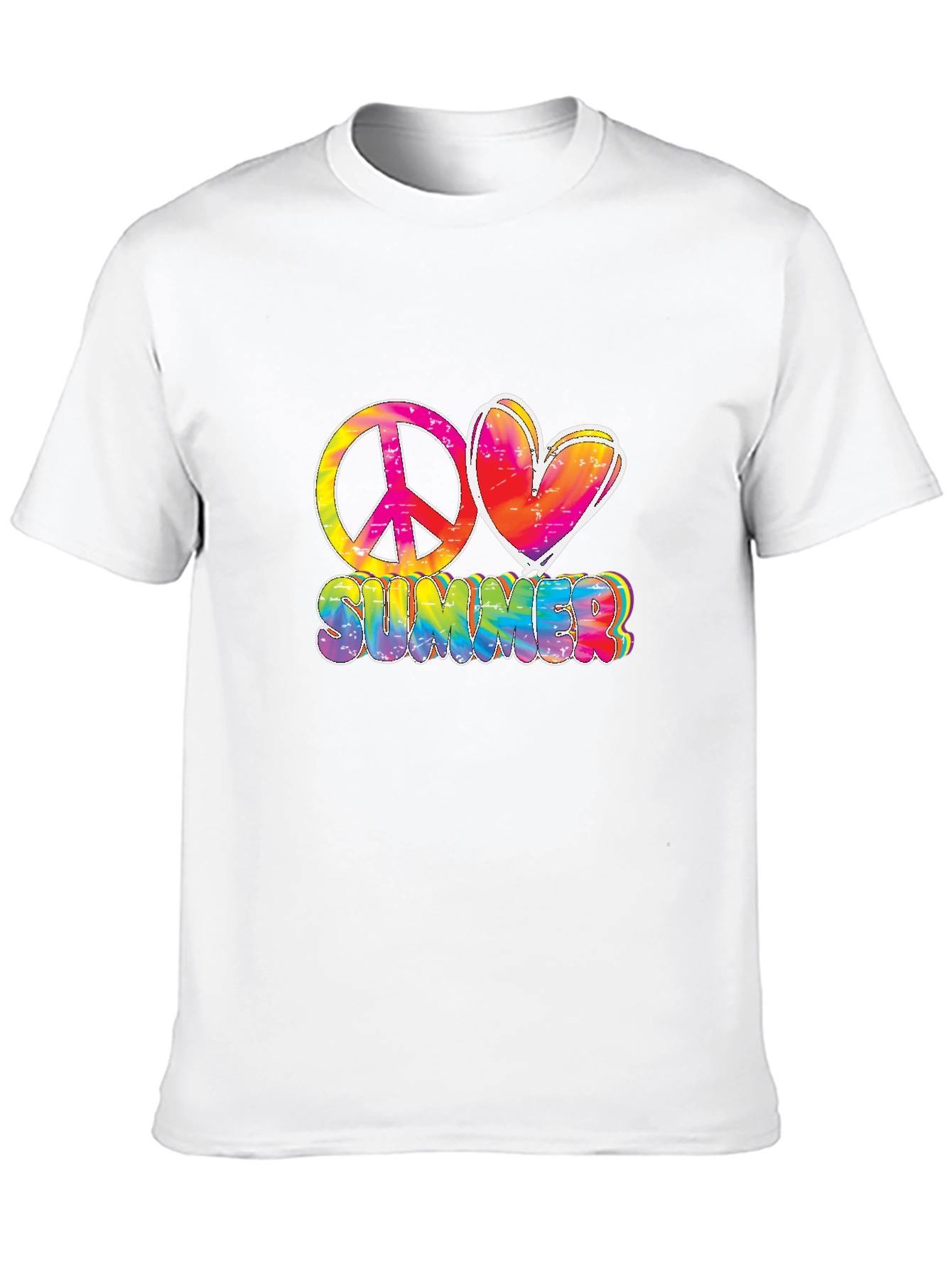 Peace Love Summer Tie-Dye Graphic Tee