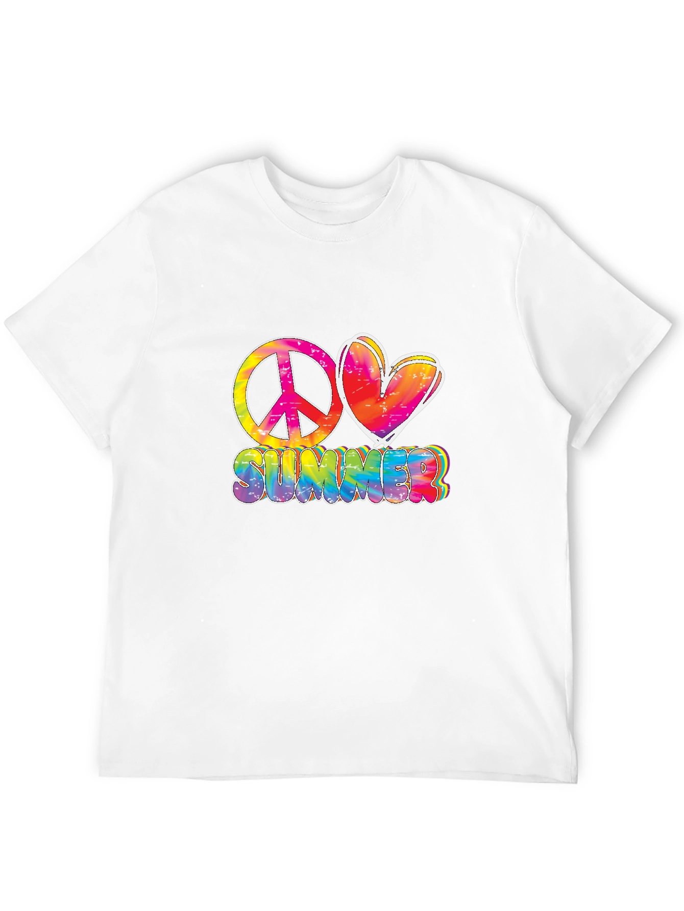 Peace Love Summer Tie-Dye Graphic Tee