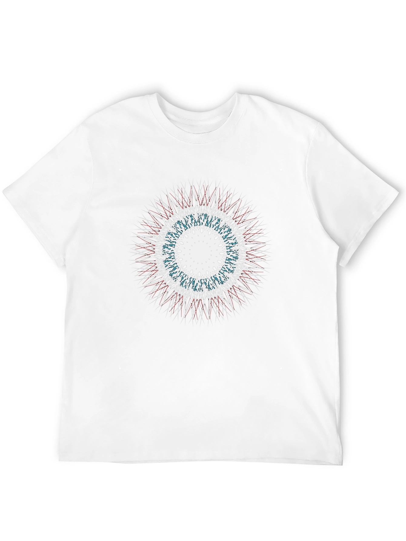 Abstract Starburst Graphic Black T-Shirt